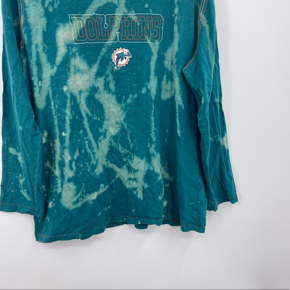 NFL Miami Dolphins Custom One Of A Kind Reverse Dyed Graphic Tee SZ 3XL Football - Picture 5 of 8